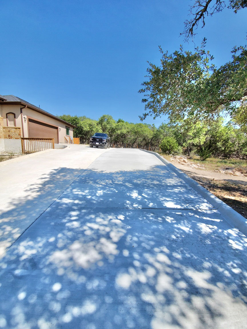 residential concrete walkway and driveway