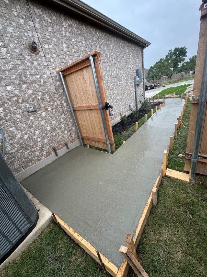 residential concrete walkway
