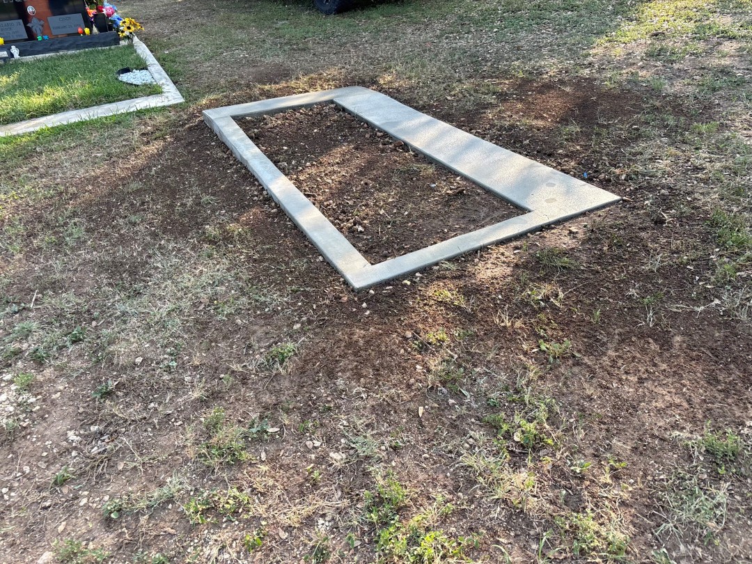concrete burial plots